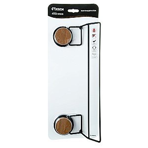 Полотенцедержатель двойной Fixsen Magic Wood FX-46002 черный/светлое дерево купить в интернет-магазине сантехники Sanbest