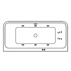 Ванна акриловая EXCELLENT Arana LINE WAEX.ARA18.LINE.GL 180x85 белая с гидромассажем купить в интернет-магазине Sanbest