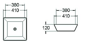 Раковина накладная SantiLine 41 SL-1014 белая купить в интернет-магазине Sanbest