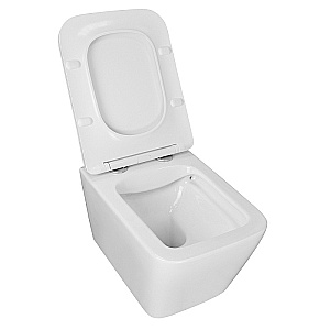 Унитаз подвесной Azario Boca AZ-2002 белый, безободковый, с крышкой микролифт купить в интернет-магазине Sanbest