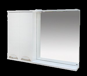 Зеркало со шкафом Misty Куба 79,8 белый в ванную от интернет-магазине сантехники Sanbest
