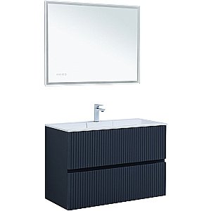 Тумба с раковиной Aquanet Джейн 100 313304 маренго для ванной в интернет-магазине Sanbest