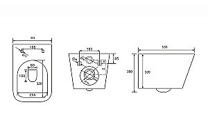Унитаз подвесной Abber Rechteck AC1201MBE светло-бежевый матовый, безободковый, с крышкой микролифт купить в интернет-магазине Sanbest