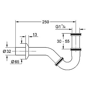 Сифон для биде Grohe 28946000 купить в интернет-магазине сантехники Sanbest