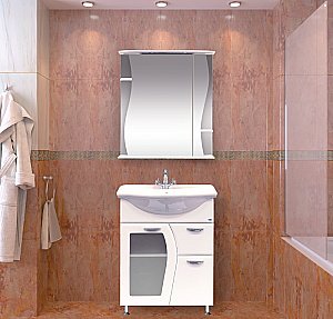 Зеркальный шкаф Misty Лиана 65 белый купить в интернет-магазине сантехники Sanbest