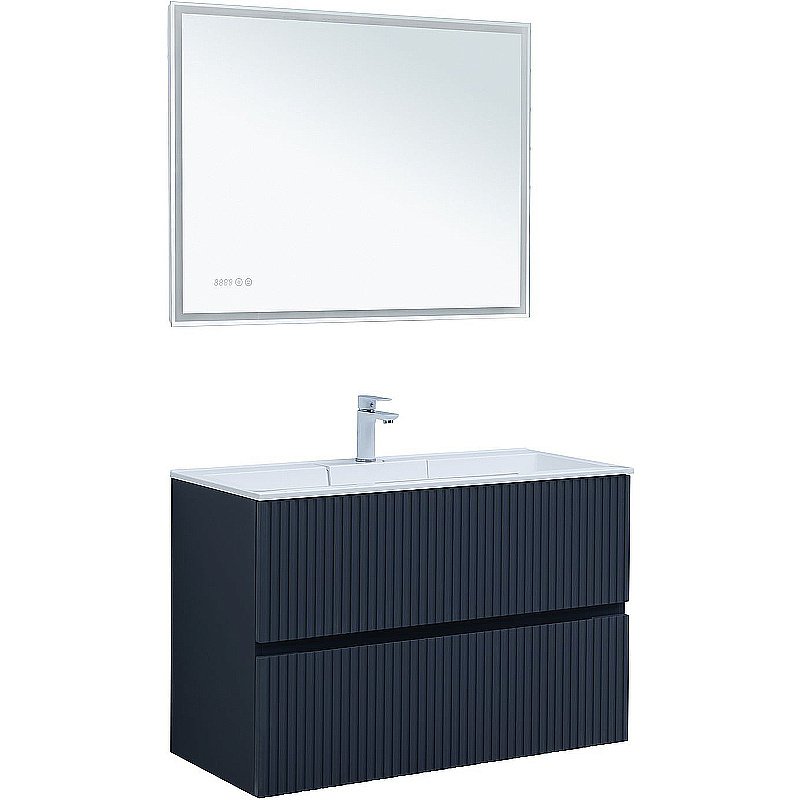 Тумба с раковиной Aquanet Джейн 100 313304 маренго для ванной в интернет-магазине Sanbest