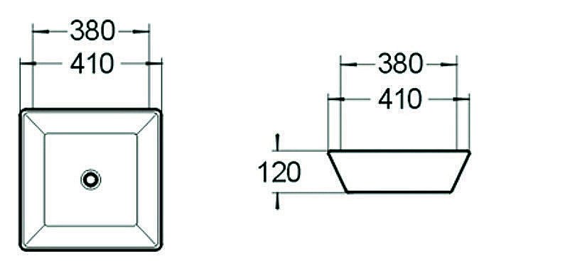Раковина накладная SantiLine 41 SL-1014 белая купить в интернет-магазине Sanbest