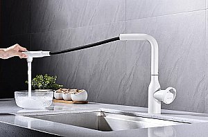 Смеситель для кухни Paulmark Urban Ur213104-WH белый матовый купить в интернет-магазине сантехники Sanbest