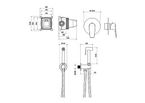 Гигиенический душ Aquatek Бетта AQ1119CR хром купить в интернет-магазине сантехники Sanbest