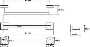 Поручень Bemeta Beta 132307611 35 хром купить в интернет-магазине сантехники Sanbest