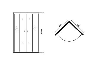 Душевой уголок Niagara Eco NG-1003-14BLACK 80х80 профиль черный/стекло мозаика купить в интернет-магазине Sanbest