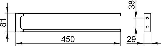 Полотенцедержатель KEUCO EDITION 11 11118130000 хром черный купить в интернет-магазине сантехники Sanbest