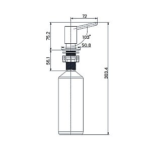 Диспенсер Iddis Kitchen Line SDIMG00i59 матовое золото купить в интернет-магазине сантехники Sanbest