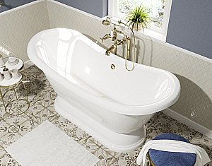 Ванна Эстет Бостон 180х74 на подиуме/цвет по RAL c блестками купить в интернет-магазине Sanbest