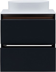 Тумба с раковиной Allen Brau Activity 70 1.34011.AM антрацит матовый/олива брашированная для ванной в интернет-магазине Sanbest