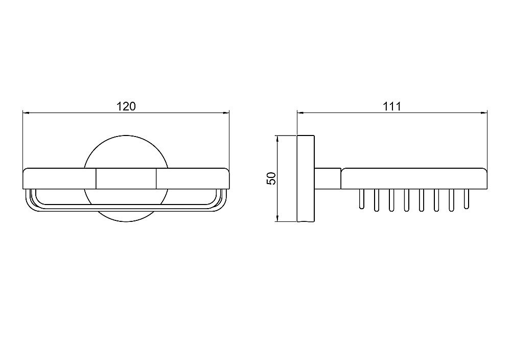 Мыльница Aquatek Бетта AQ4633BGM оружейная сталь купить в интернет-магазине сантехники Sanbest