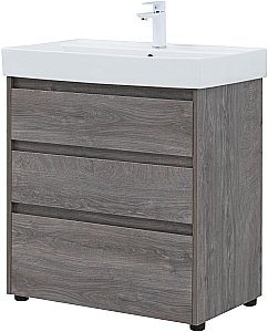 Тумба с раковиной Aquanet Nova Lite 302473 75 дуб рошелье для ванной в интернет-магазине Sanbest