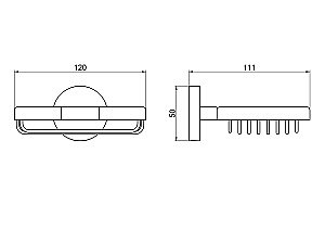 Мыльница Aquatek Бетта AQ4633BGM оружейная сталь купить в интернет-магазине сантехники Sanbest