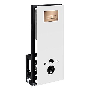 Система инсталляции для унитаза WasserKraft Glan 66TLT.010.ME.WH.RG03 с кнопкой розовое золото купить в интернет-магазине сантехники Sanbest