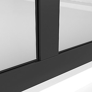 Душевое ограждение Niagara Nova NG-686-90BLACK 90 прозрачное с рисунком/профиль черный матовый купить в интернет-магазине Sanbest