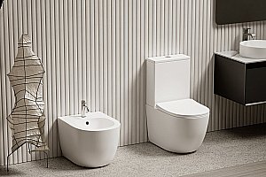 Биде ABBER Bequem AC1152 белое купить в интернет-магазине Sanbest