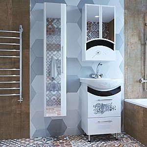 Тумба с раковиной MIXLINE РАДУГА 50 цветы для ванной в интернет-магазине Sanbest