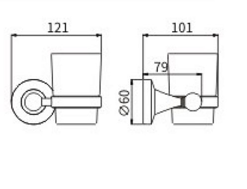 Стакан для зубных щеток CeramaLux Luxury 57502 черный матовый/золото купить в интернет-магазине сантехники Sanbest