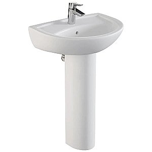 Раковина на пьедестале Vitra Norm Fit 56 6894B099-17760156 белая купить в интернет-магазине Sanbest