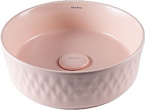 Раковина Allen Brau Fantasy Romb 36 4.11033.SM розовая матовая купить в интернет-магазине Sanbest