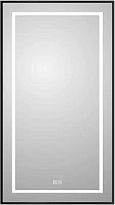 Зеркало BelBagno Kraft SPC-KRAFT-500-900-LED-TCH-WARM-NERO черный в ванную от интернет-магазине сантехники Sanbest