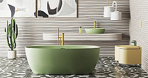 Раковина Salini ALDA WALL 01 140321MF 58 из искусственного камня S-Stone, матовая, цвет по RAL полностью купить в интернет-магазине Sanbest