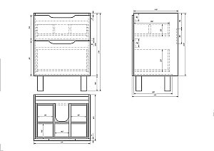 Тумба с раковиной Dreja Q 55 для ванной в интернет-магазине Sanbest