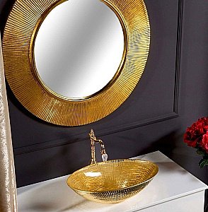 Зеркало Armadi Art Shine с пультом управления золото 82 в ванную от интернет-магазине сантехники Sanbest