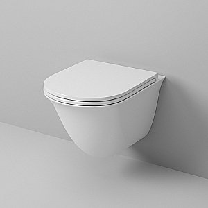 Унитаз подвесной GROSSMAN GR-4412MS безободковый, с крышкой микролифт, белый матовый купить в интернет-магазине Sanbest