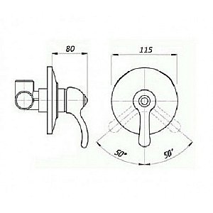 Смеситель для душа Magliezza Grosso Bianco 50133 золото купить в интернет-магазине сантехники Sanbest