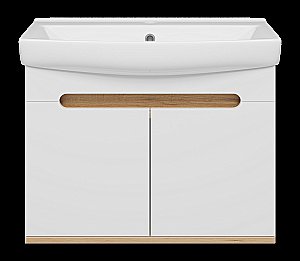 Тумба с раковиной Misty Сканди - 70 Э-Ска01070-011П белый/графит для ванной в интернет-магазине Sanbest