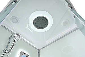 Душевая кабина D5080 LED с подсветкой, арома-лейка, стекло матовое/профиль хром купить в интернет-магазине Sanbest