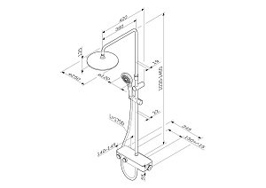 Душевая система AM.PM Inspire 2.0 F0750A400 купить в интернет-магазине сантехники Sanbest