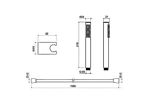 Душевой гарнитур Aquatek Европа AQ2034BG золото шлифованное купить в интернет-магазине сантехники Sanbest