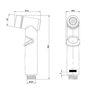 Гигиенический душ Lemark LM8140BL купить в интернет-магазине сантехники Sanbest