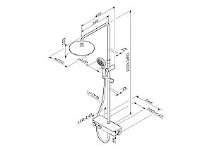 Душевая система AM.PM Inspire 2.0 F0750A400 купить в интернет-магазине сантехники Sanbest