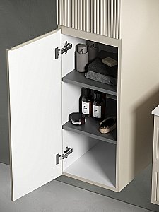 Шкаф-пенал подвесной Sancos SNOB R PSNR35CE Beige Soft для ванной в интернет-магазине сантехники Sanbest