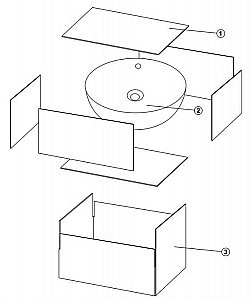 Раковина накладная Bravat Circle 44 C22283W-ENG белая купить в интернет-магазине Sanbest