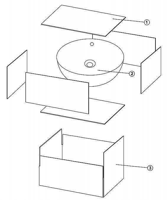 Раковина накладная Bravat Circle 44 C22283W-ENG белая купить в интернет-магазине Sanbest