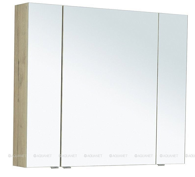 Зеркальный шкаф Aquanet Алвита New 277545 100 Дуб веллингтон купить в интернет-магазине сантехники Sanbest