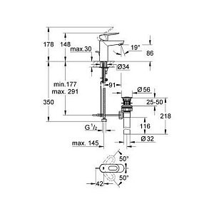 Смеситель для раковины Grohe BauLoop 23335 000 купить в интернет-магазине сантехники Sanbest