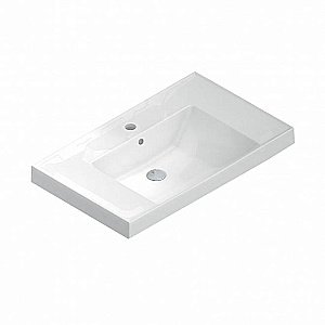 Тумба с раковиной LA FENICE Cubo Grigio 80 серая/ручка черная для ванной в интернет-магазине Sanbest