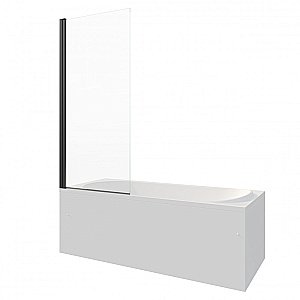 Шторка для ванны Berges RIVER S Black 800 065011 стекло прозрачное купить в интернет-магазине Sanbest