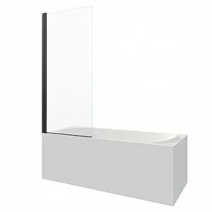 Шторка для ванны Berges RIVER S Black 800 065011 стекло прозрачное купить в интернет-магазине Sanbest