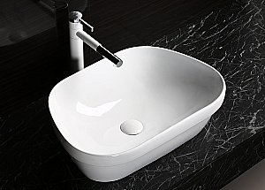 Раковина накладная CeruttiSpa 57 CR0023 белая купить в интернет-магазине Sanbest